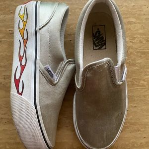 Vans Boys Silver slip one